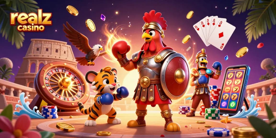 Experience the excitement at realz casino with vibrant games and dynamic characters.