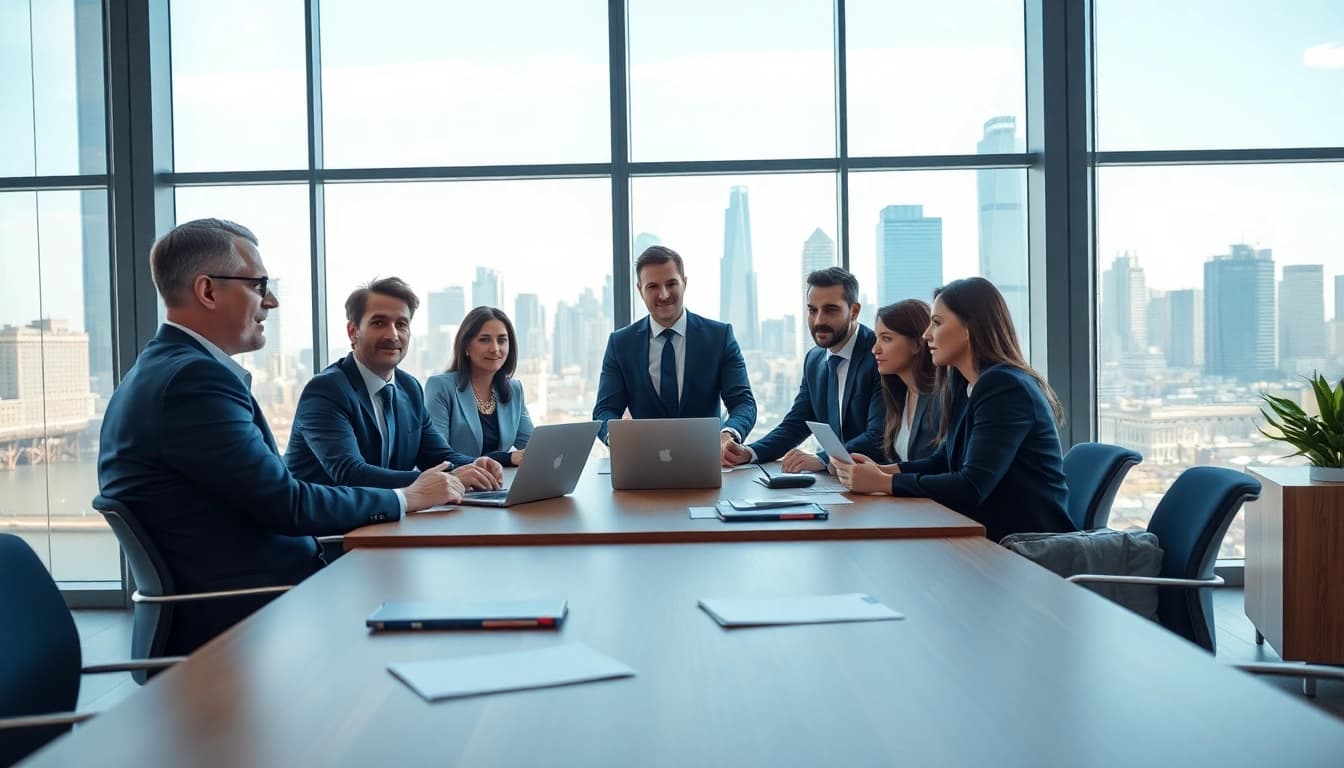 Headhunter Schweiz unterstützt professionelle Talente und Unternehmen in einem modernen Büro.