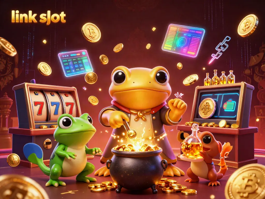 Experience thrilling gameplay with the link slot featuring jackpot wins and animated characters in a vibrant casino