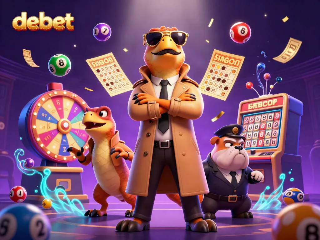 Experience debet's dynamic VIP casino scene with raptors in disguise and exciting game elements.