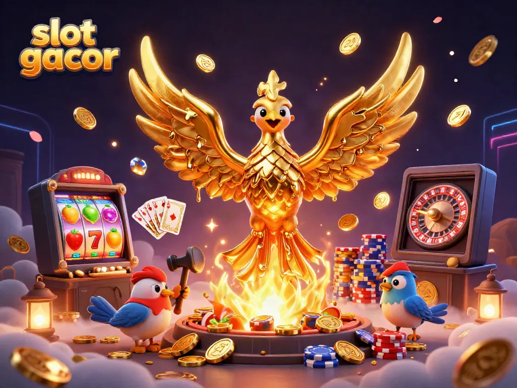 Experience thrilling gameplay and jackpots with slot gacor, featuring dynamic golden phoenix and game elements.