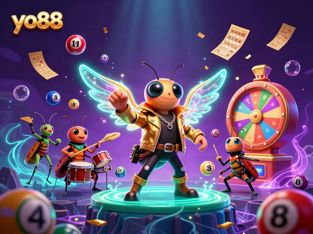 Experience thrilling gaming action at yo88 with a vibrant cartoon casino scene featuring dynamic characters and exciting elements.
