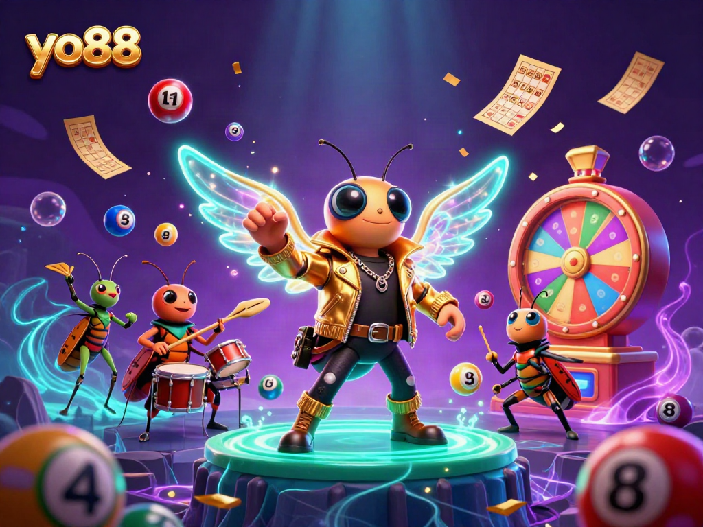 Experience thrilling gaming action at yo88 with a vibrant cartoon casino scene featuring dynamic characters and exciting elements.