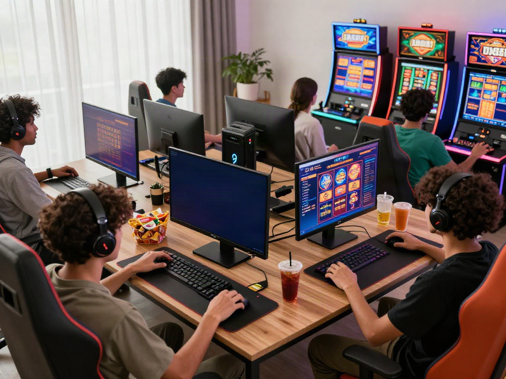 Players enjoying DA88 casino games and betting online in a lively atmosphere.