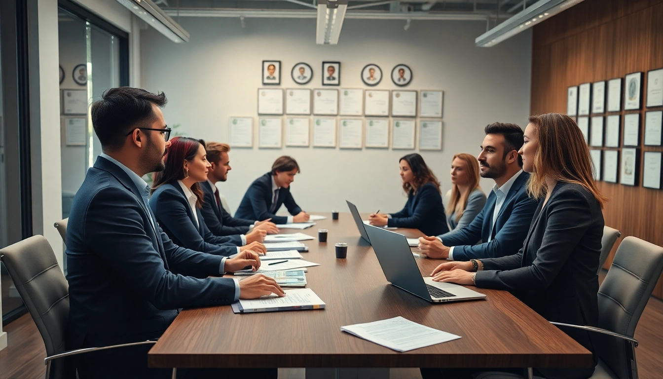 Headhunter Ingenieure interviewt Bewerber in einem modernen Büro mit einem professionellen Ansatz.